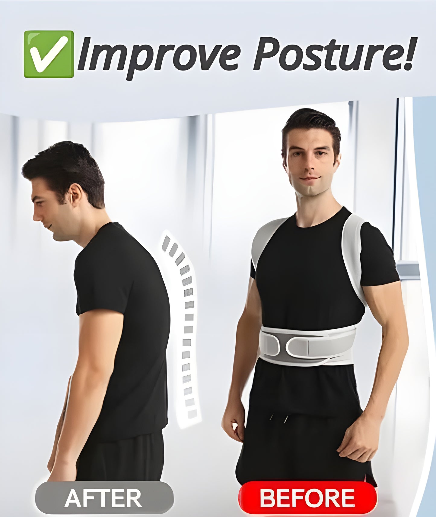 Adjustable Posture Corrector Belt – Relieve Slouching & Back Pain